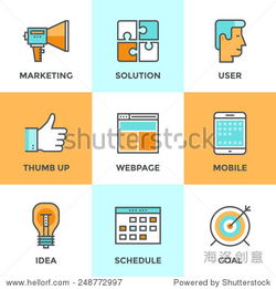 扁平化图标设计 数字内容营销的有效解决方案与创意发展